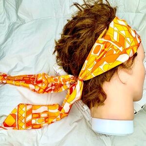 Anthropologie Scarf Head Band with adjustable wood bead NWOT